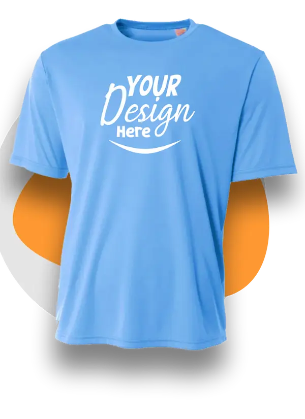 Best Custom Performance Shirt Printing For Your Logo Design Sky Blue Color
