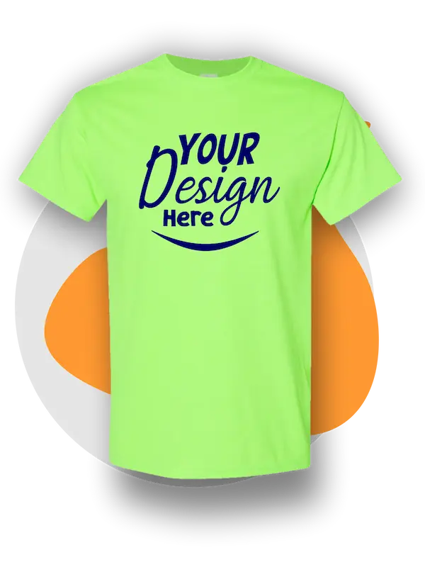 Best Custom T-shirt Printing for your Logo Design Neon Green Color