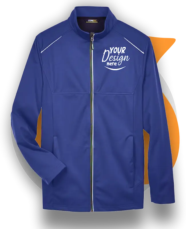 Custom-Jackets-For-Downey-Comunity-Logo-On-Your-Downey-Gear-Rain-Jacket-Navy-Blue-Color