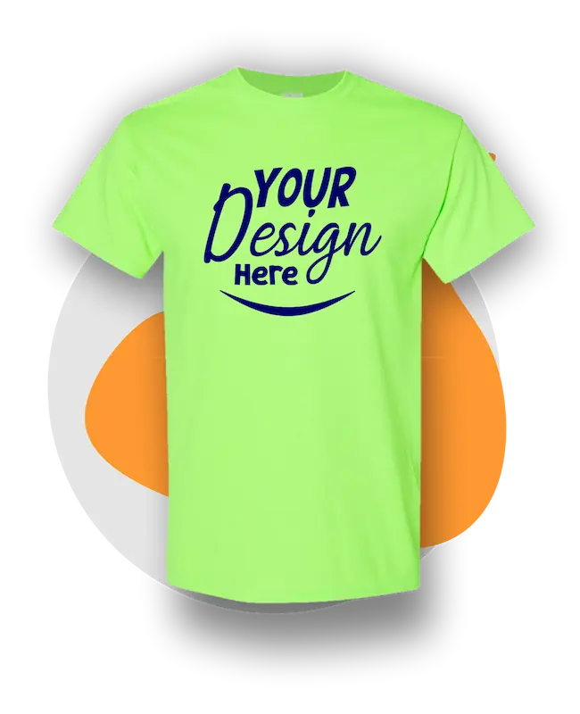 Custom-T-Shirt-Printing-For-Downey-Comunity-Logo-On-Your-Downey-Gear-Safety-Green-Cotton