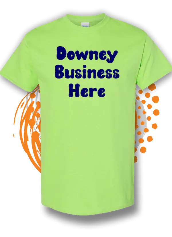 Downey-Business-Custom-T-Shirt-Printing-Green-Color-Cotton