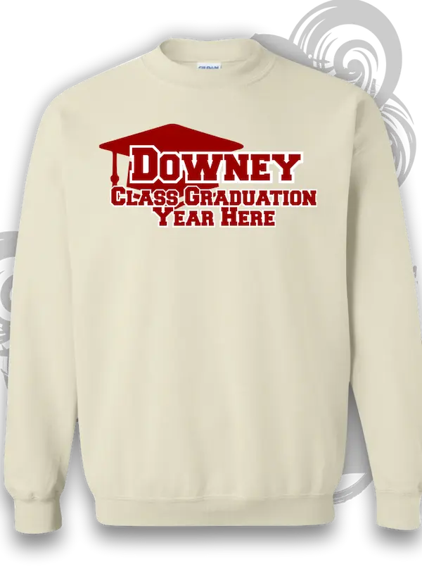 School-Graduation-Custom-T-Shirt-Printing-For-Downey-Schools-Class-Of-Year-Warren-Or-Downey-Vikings-Black-Color-In-Downey