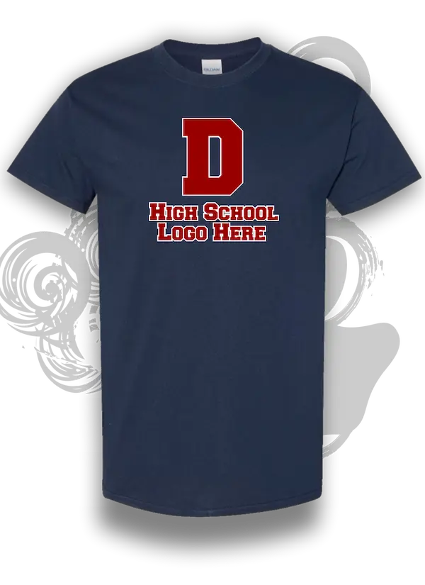 School-Spirit-Custom-T-Shirt-Printing-For-Downey-High-School-Vikings-Or-Bears-Burgundy-Black-Navy-Blue-Screen-Printing